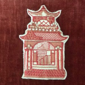 Schumacher Embroidered Pagoda Pin